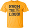 From the Logo! The perfect shirt to cheer on our Iowa Hawkeyes at Carver Hawkeye Arena! This design has From The Logo with a basketball hoop and the oval Tigerhawk logo. Printed on a pre-shrunk, 100% cotton gold t-shirt with black ink. All of our Iowa Hawkeye designs are Officially Licensed and approved by the University of Iowa.