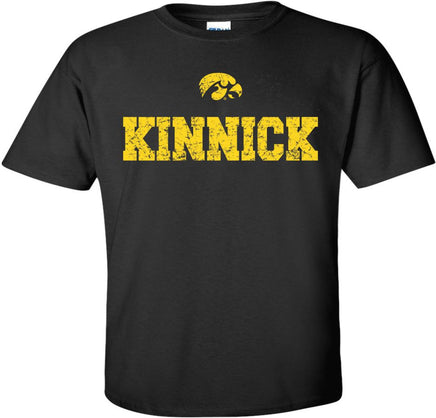 Kinnick with Tigerhawk - Youth Black t-shirt for the Iowa Hawkeyes. Officially Licensed and approved by the University of Iowa.