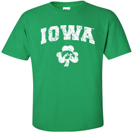Iowa with Tigerhawk Shamrock green t-shirt