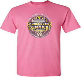 The Iowa Women's Basketball Crossover at Kinnick event will be played at Kinnick Stadium on October 15, 2023. Let's pack Kinnick Stadium and cheer on our Iowa Women's Basketball Team! Printed on a pre-shrunk, 100% cotton pink youth t-shirt with white, black and gold ink. Officially Licensed by the University of Iowa.