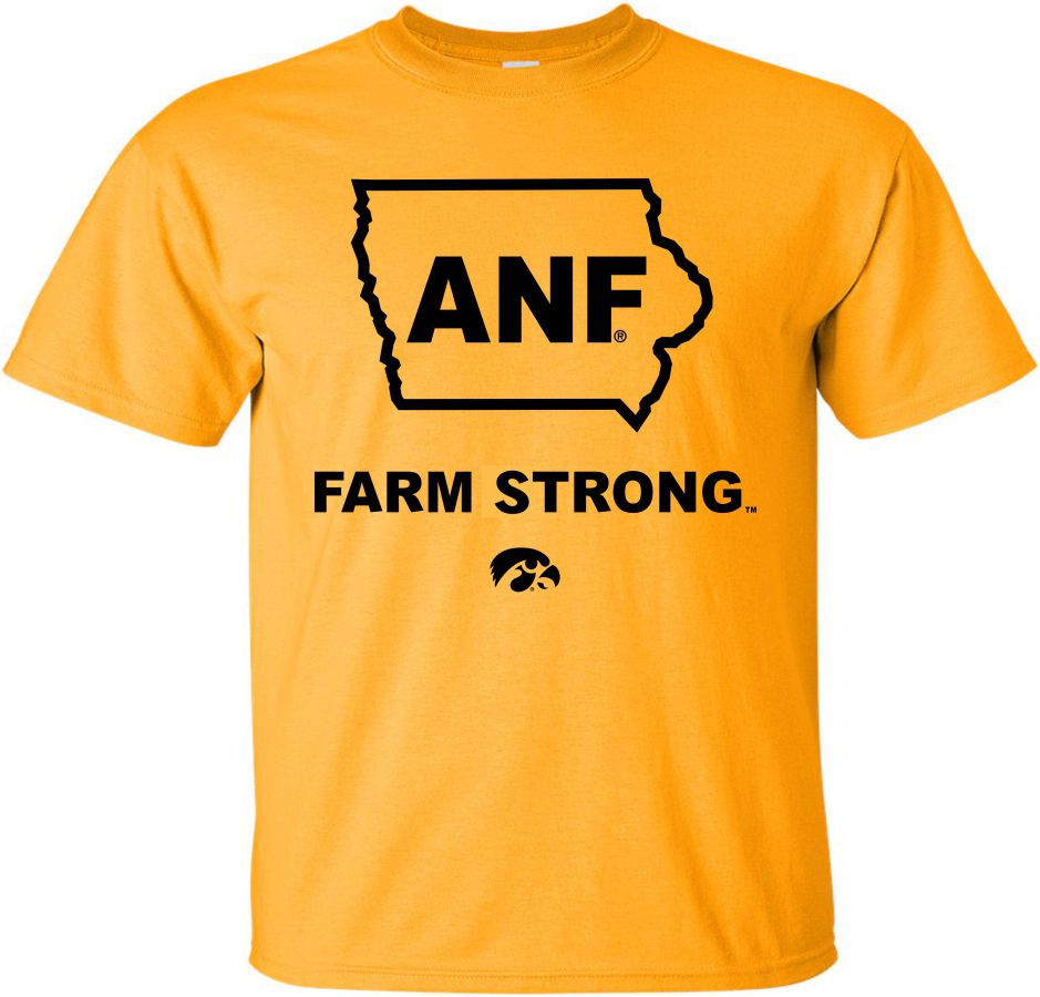 ANF In State of Iowa - Gold Iowa Hawkeyes t-shirt| Flexy Threads