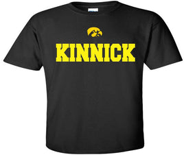 Kinnick - Black t-shirt. Officially Licensed and approved by the University of Iowa.