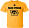 Farm Strong Hawk in State - Gold t-shirt for the Iowa Hawkeyes. Officially Licensed and approved by the University of Iowa.