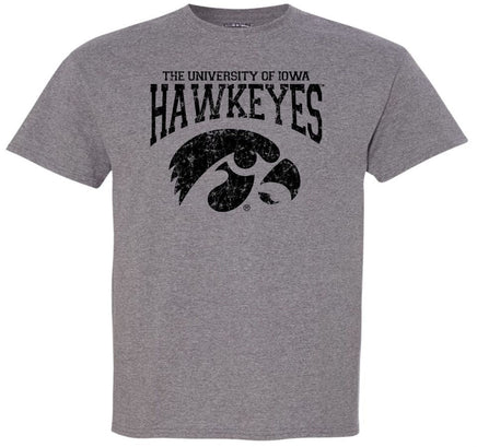 University of Iowa Hawkeyes - Medium Gray t-shirt for the Iowa Hawkeyes. Officially Licensed and approved by the University of Iowa.
