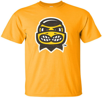 Herky Head - Iowa Hawkeyes Gold Youth t-shirt. Officially Licensed and approved by the University of Iowa.