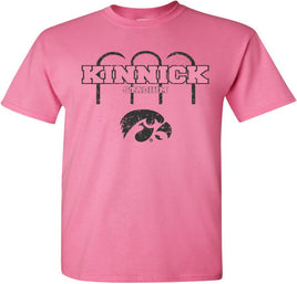 Kinnick Stadium Arches with Tigerhawk - Pink t-shirt for the Iowa Hawkeyes. Officially Licensed and approved by the University of Iowa.