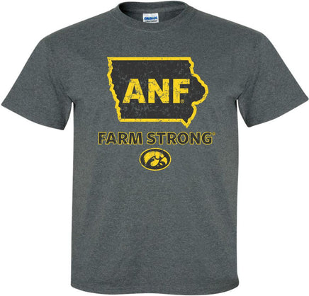 ANF in State Farm Strong - Dark Gray t-shirt for the Iowa Hawkeyes. Officially Licensed and approved by the University of Iowa.
