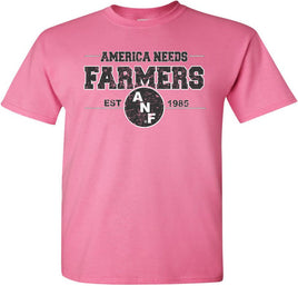 America Needs Farmers Est 1985 - Azalea Pink t-shirt for the Iowa Hawkeyes. Officially Licensed and approved by the University of Iowa.