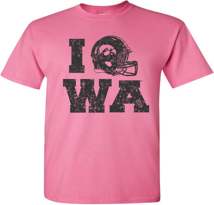 I-Helmet-WA - Azalea Pink t-shirt for the Iowa Hawkeyes. Officially Licensed and approved by the University of Iowa.