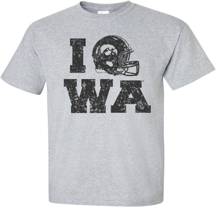 I-Helmet-WA - Light Gray t-shirt for the Iowa Hawkeyes. Officially Licensed and approved by the University of Iowa.