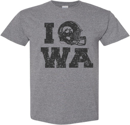I-Helmet-WA - Medium Gray t-shirt for the Iowa Hawkeyes. Officially Licensed and approved by the University of Iowa.