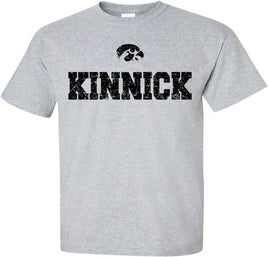 Kinnick with Tigerhawk - Light Gray t-shirt for the Iowa Hawkeyes. Officially Licensed and approved by the University of Iowa.